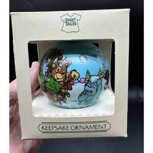 1980 Hallmark SHIRT TAILS Satin Ball Ornament Christmas Winter -Ball 2